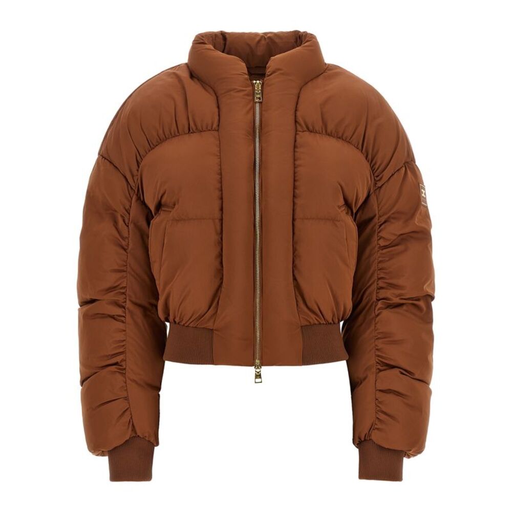 Elisabetta Franchi Brown Polyester Full-Length Women's Jacket
